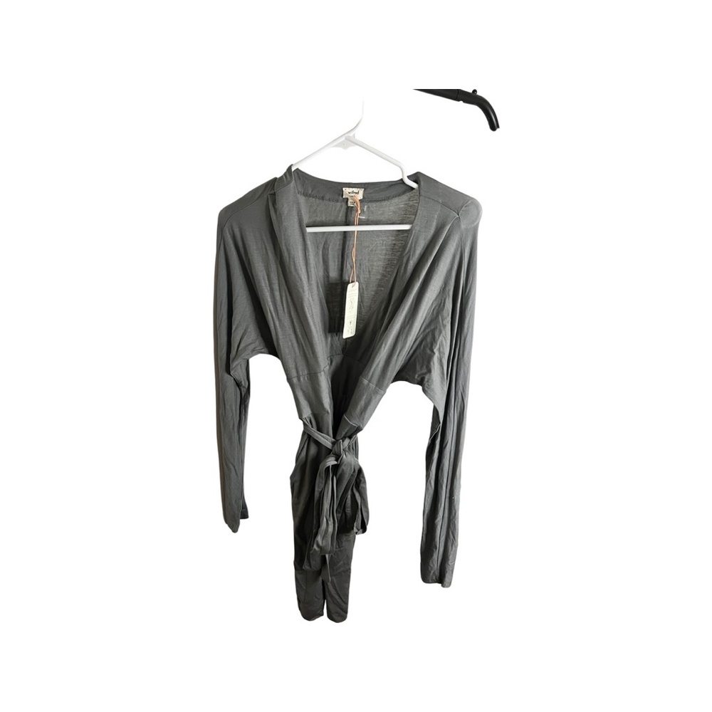WILFRED GREY WRAP DRESS
